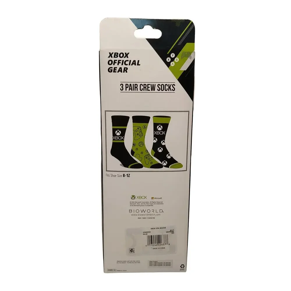 Xbox Crew Socks - 3 Pairs